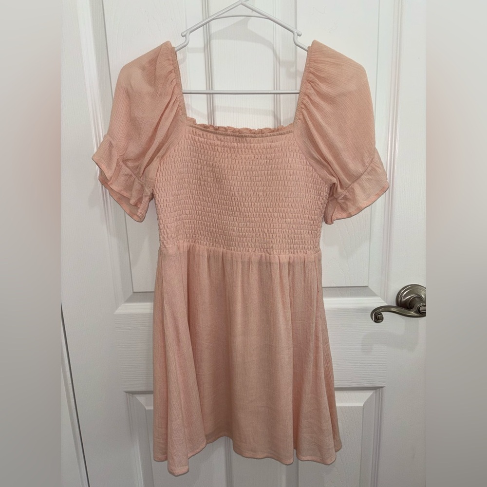 Mi Ami Blush Smocked Dress